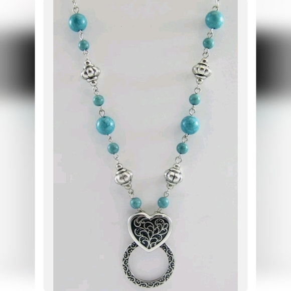 EYEGLASS/ID HOLDER TURQUOISE NECKLACE - Picture 4 of 6